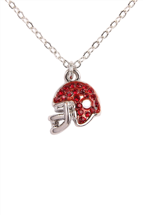 S5-4-2-16965LSI-S - FOOTBALL HELMET EPOXY NECKLACE-RED/1PC