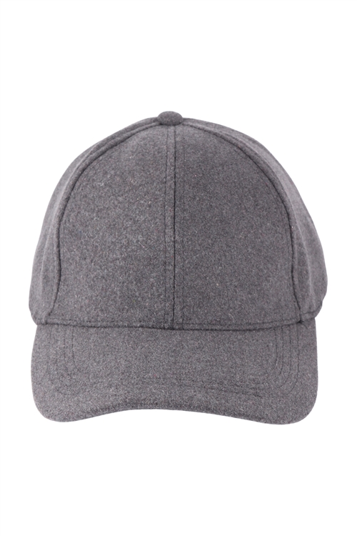 S22-8-6-17003CHAR - SIMPLE NEUTRAL COLOR CAP - CHARCOAL/6PCS