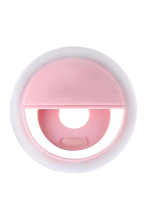 S19-1-5-207077PNK - CLIP ON SELFIE LIGHT FOR PHONE WITH RECHARGEABLE BATTERY(RK-12)  PINK /6PCS