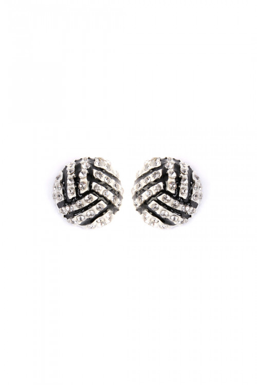 S6-5-2-25718WH-VOLLEYBALL SPORTS STUD EARRINGS/1PC