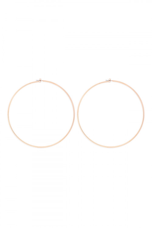 S1-4-2-25805-100-G - 2MM WIRE 100MM HOOP EARRINGS - GOLD/1PC