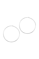 S1-4-3-25805-80-S-WIRE HOOP EARRINGS - SILVER/1PC