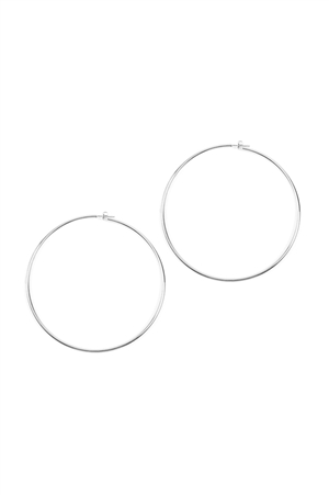 S1-4-3-25805-80-S-WIRE HOOP EARRINGS - SILVER/1PC