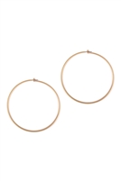 S1-4-3-25805-80MG- WIRE HOOP EARRINGS - MATTE GOLD/1PC