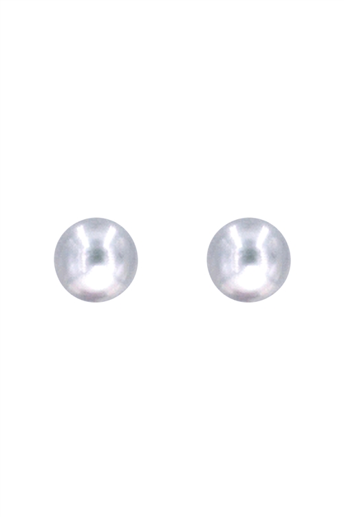 S5-4-5-27552BD - 7MM PEARL STUD POST EARRINGS - BURNISH/1PC