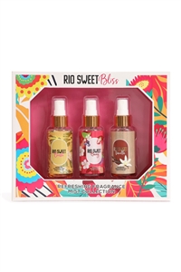 A2-6-3-2821 - H-24-RIO SWEET BLISS SPRAY PERFUME FOR WOMEN 3 PIECE SET- RIO SWEET CRUSH, SWEET BERRY AND SWEET VANILLA /3SETS