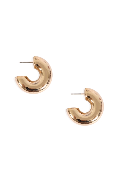 A2-3-1-28417-30-G - CHUNKY BUBBLE HOOP EARRING-GOLD/1PC