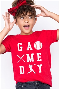 PO-3001Y-E2312Z-RE - GAME DAY BASEBALL KIDS GRAPHIC T SHIRTS- RED-2-2-2-2