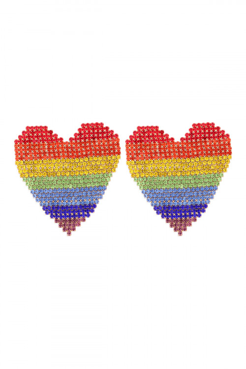 S1-1-1-31445VRMU-G - RAINBOW COLOR HEART PIN/1PC (NOW $ 2.50 ONLY!)