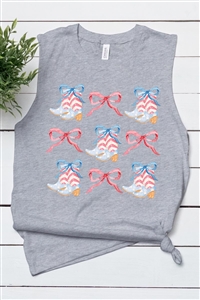 PO-3483-E2273-ATH - COQUETTE 4TH OF JULY AMERICA PATRIOTIC GRAPHIC MUSCLE TANK TOP- ATHLETIC H-2-2-2
