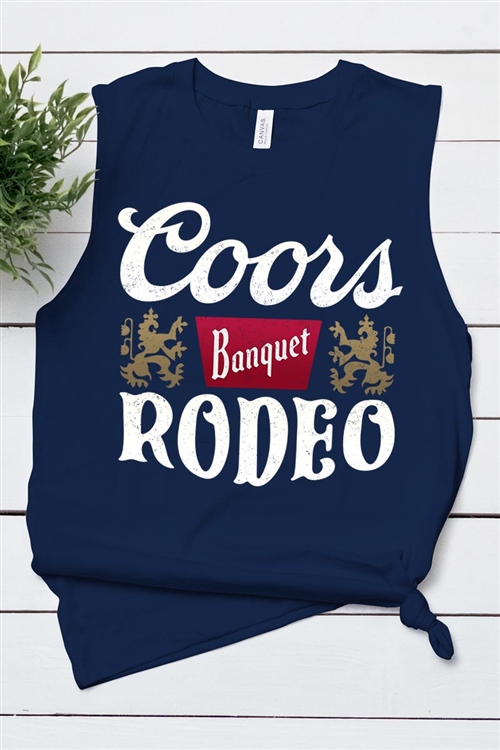 PO-3483-E2334-N - COORS RODEO BANQUET GRAPHIC MUSCLE TANK TOP- NAVY-2-2-2