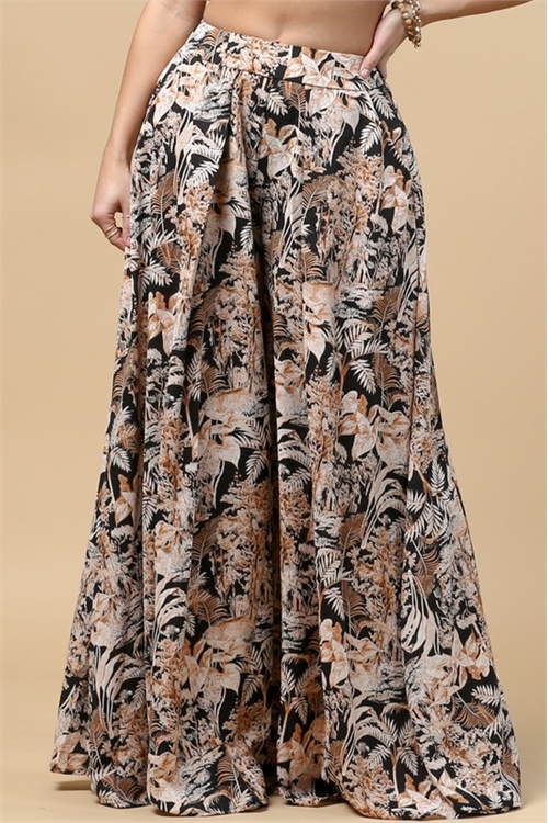 NY-41002-AIDA-CUSTOM FOREST PRINT WIDE PALAZZO PANTS -1-1-1