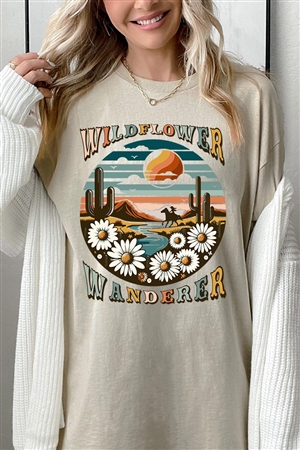 PO-5000-E2278-SAN - WILDFLOWER WANDERER WESTERN DESERT GRAPHIC GARMENT DYED T SHIRTS- SAND-2-2-2-2