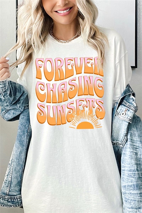 PO-5000-E2309-NAT - FOREVER CHASING SUNSETS GRAPHIC HEAVYWEIGHT T SHIRTS- NATURAL-2-2-2-2