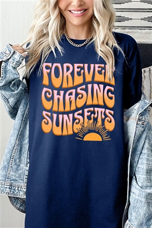 PO-5000-E2309-NAV - FOREVER CHASING SUNSETS GRAPHIC HEAVYWEIGHT T SHIRTS- NAVY-2-2-2-2