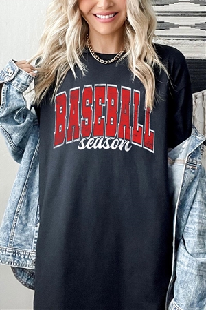 PO-5000-E2311-B - BASBALL SEASON GRAPHIC HEAVYWEIGHT T SHIRTS- BLACK-2-2-2-2