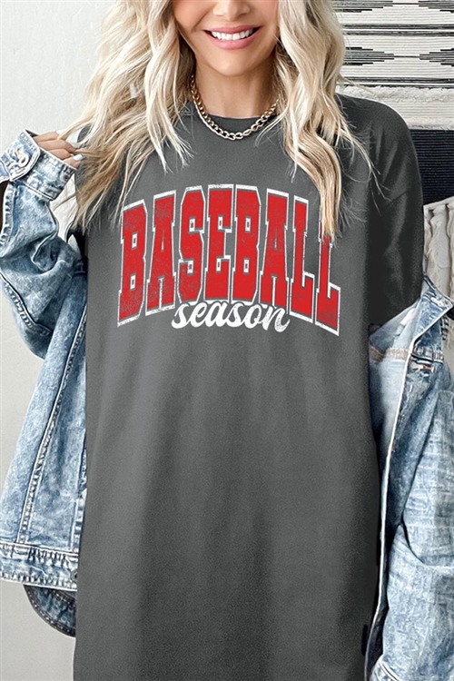 PO-5000-E2311-CHA - BASBALL SEASON GRAPHIC HEAVYWEIGHT T SHIRTS- CHARCOAL-2-2-2-2