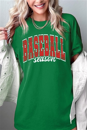 PO-5000-E2311-TURF - BASBALL SEASON GRAPHIC HEAVYWEIGHT T SHIRTS- TURF GREEN-2-2-2-2