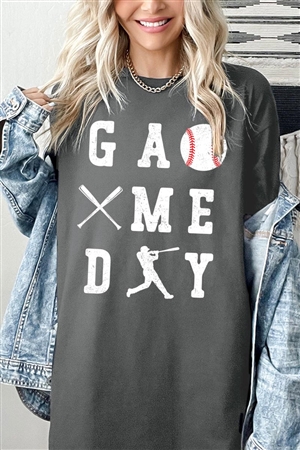 PO-5000-E2312-CHA - GAME DAY BASEBALL GRAPHIC HEAVYWEIGHT T SHIRTS- CHARCOAL-2-2-2-2