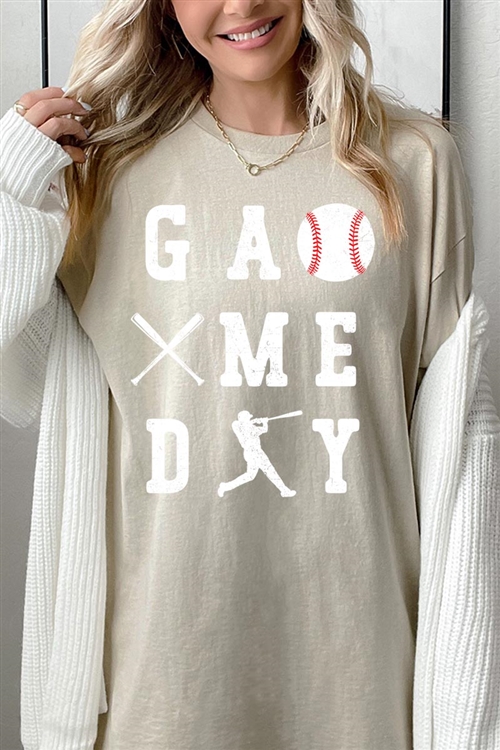 PO-5000-E2312-SAN - GAME DAY BASEBALL GRAPHIC HEAVYWEIGHT T SHIRTS- SAND-2-2-2-2