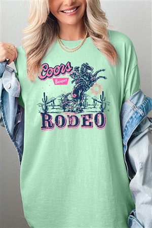 PO-5000-E2314-MINT - COORS RODEO WESTERN GRAPHIC HEAVYWEIGHT T SHIRTS- MINT-2-2-2-2