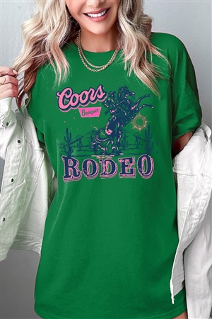 PO-5000-E2314-TURF - COORS RODEO WESTERN GRAPHIC HEAVYWEIGHT T SHIRTS- TURF GREEN-2-2-2-2