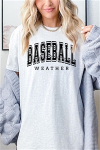 PO-5000-E2318-ASH - BASEBALL WEATHER GRAPHIC HEAVYWEIGHT T SHIRTS- ASH-2-2-2-2