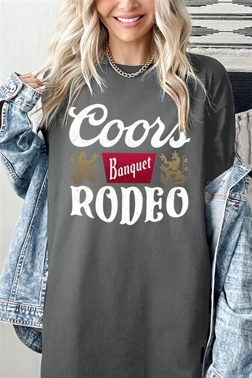 PO-5000-E2334-CHA - COORS RODEO BANQUET GRAPHIC HEAVYWEIGHT T SHIRTS- CHARCOAL-2-2-2-2