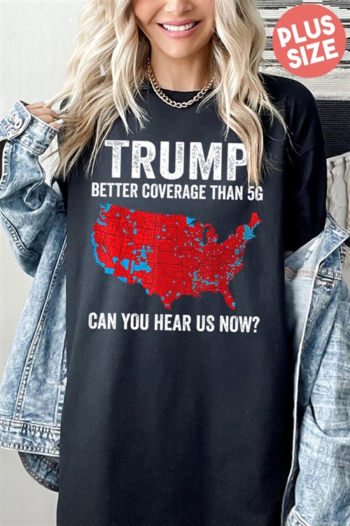 PO-5000P-E2703-B - TRUMP BETTER COVERAGE THAN 5G GRAPHIC PLUS HEAVY COTTON TEE- BLACK-2-2