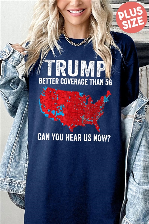 PO-5000P-E2703-NAV - TRUMP BETTER COVERAGE THAN 5G GRAPHIC PLUS HEAVY COTTON TEE- NAVY-2-2