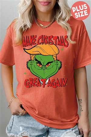 PO-5000P-E2704-SUN - MAKE CHRISTMAS GREAT AGAIN TRUMP GRAPHIC PLUS HEAVY COTTON TEE- SUNSET-2-2