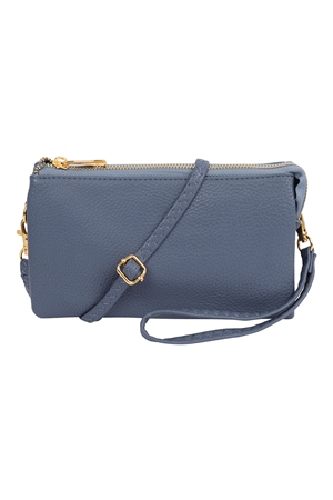 S22-4-1-7013JEAN - FAUX CROSSBODY WRISTLET BAG /1PC