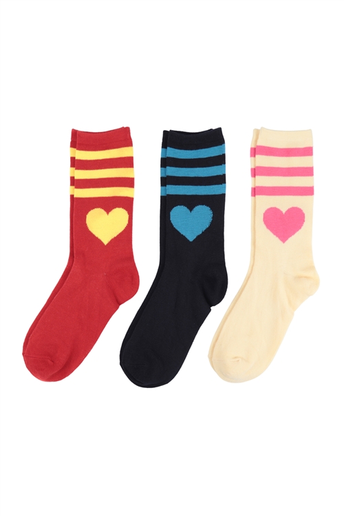 S20-3-3-70501-9-11SWEETY - WOMEN'S CREW SOCKS SWEETY ASSORTED SET (09-11)/12PCS