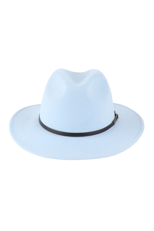 S22-11-6-7949LBL - BRIM PANAMA HAT W/ PU BAND - LIGHT BLUE/1PC