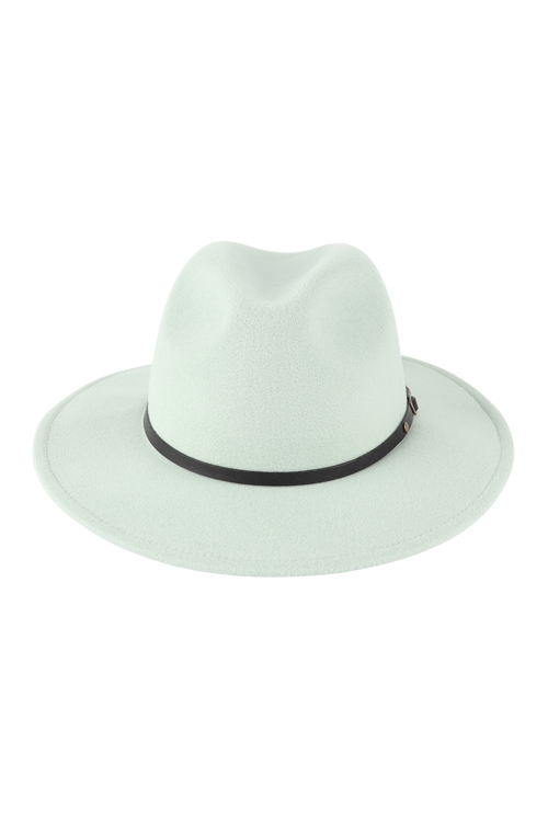 S22-11-6-7949MINT - BRIM PANAMA HAT W/ PU BAND - MINT/1PC