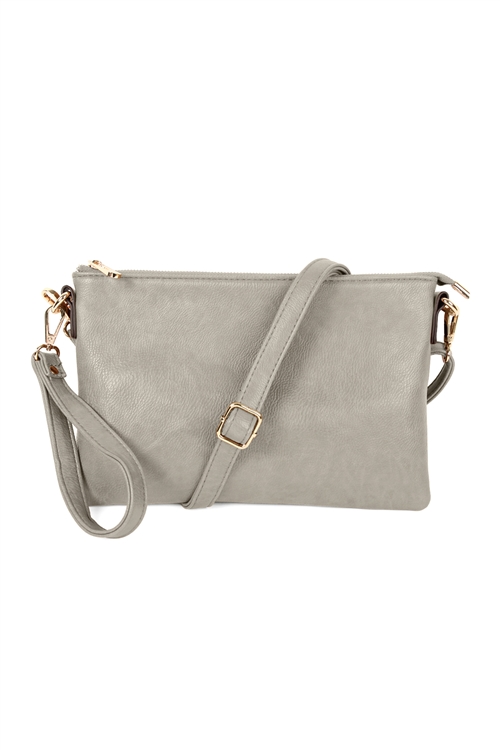 S20-8-5-8623LGY- CROSSBODY WRISTLET BAG - LIGHT GRAY/3PCS