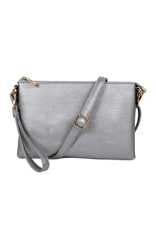 S20-8-5-8623N-SILVER- CROSSBODY WRISTLET BAG - N SILVER/3PCS