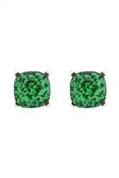 A1-1-3-AE0333GRN-GLITTER EPOXY STUD EARRINGS-GREEN/1PC