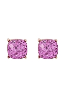 S5-6-5-AE0333LPUR - GLITTER EPOXY STUD EARRINGS-LIGHT PURPLE /1PC