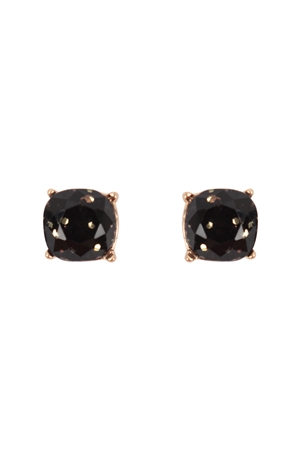 S21-8-4/S1-1-2-AE0336GBK - GOLD BLACK GLITTER EPOXY STUD EARRINGS/1PC