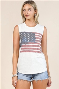 S37-1-1-AV079-VERA - AMERICANA GRAPHIC SLEEVELESS TOP- 1-2-2-1