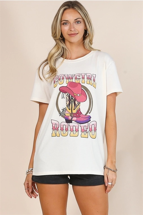 S37-1-1-AV1205-MALLORY - WESTERN COWGIRL RODEO GRAPHIC T-SHIRT- 1-2-2-1