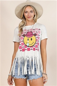 S37-1-1-AV192-JUNI - WESTERN EMOJI GRAPHIC FRINGE TOP- 1-2-2-1