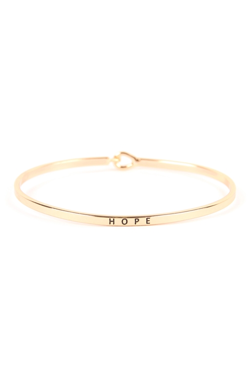 S22-13-1-B4120GD - HOPE HINGE CUFF BRACELET GOLD/6PCS