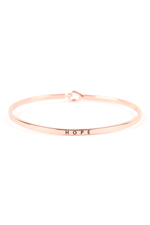 S22-13-1-B4120RG - HOPE HINGE CUFF BRACELET ROSE GOLD/6PCS