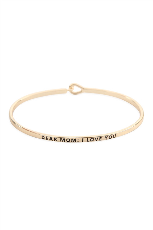 S1-8-2-B4150GD - DEAR MOM FASHION BANGLE - GOLD /1PC