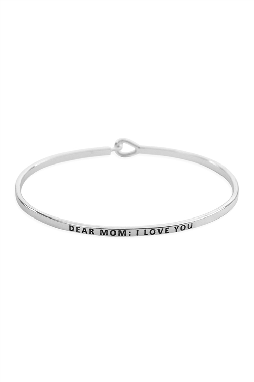 S1-2-2-B4150RH - DEAR MOM FASHION BANGLE - SILVER /1PC