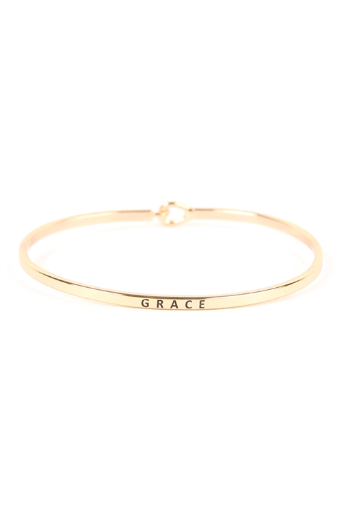 S22-10-3-B4180GD - GRACE HINGE CUFF BRACELET -  GOLD/6PCS