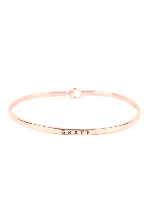 S1-6-3-B4180RG - GRACE HINGE CUFF BRACELET - ROSE GOLD /6PCS