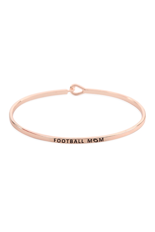 S21-6-2-B4483RG - FOOTBALL MOM FASHION BANGLE - ROSE GOLD/1PC